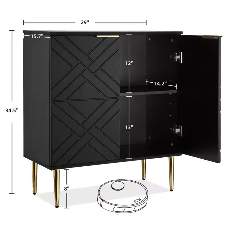 Credenza Contenitore 29 Mobili Moderni con 2 Ante (per Cucina/Sala da Pranzo/Soggiorno)