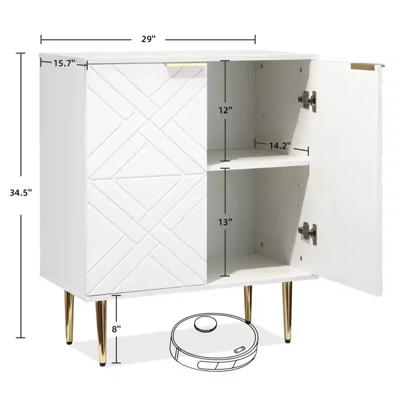 Credenza Contenitore 29 Mobili Moderni con 2 Ante (per Cucina/Sala da Pranzo/Soggiorno)