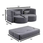 Divanetto pieghevole versatile Zeus e Ruta per soggiorno, ufficio, appartamento, dormitorio, camper e piccoli spazi
