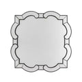 HomeRoots 32 Clear Scalloped Glass Framed Accent Mirror