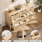 Mobile contenitore da incasso per camera da letto, 120,4 cm, con 7 cassetti, organizer grande per vestiti, camera da letto, cameretta dei bambini, soggiorno, porta TV per corridoio