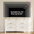 Mobile contenitore da incasso per camera da letto, 120,4 cm, con 7 cassetti, organizer grande per vestiti, camera da letto, cameretta dei bambini, soggiorno, porta TV per corridoio