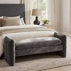 Panca imbottita in tessuto ciniglia Donna Modern | ARTFUL LIVING DESIGN