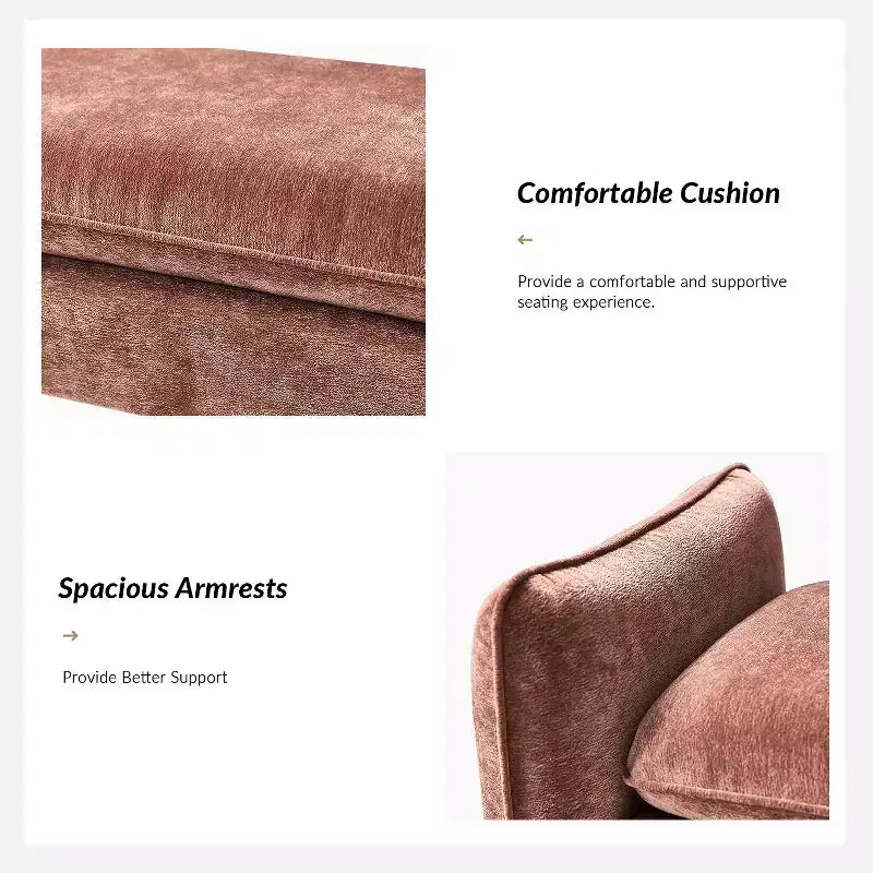 Panca imbottita in tessuto ciniglia Donna Modern | ARTFUL LIVING DESIGN