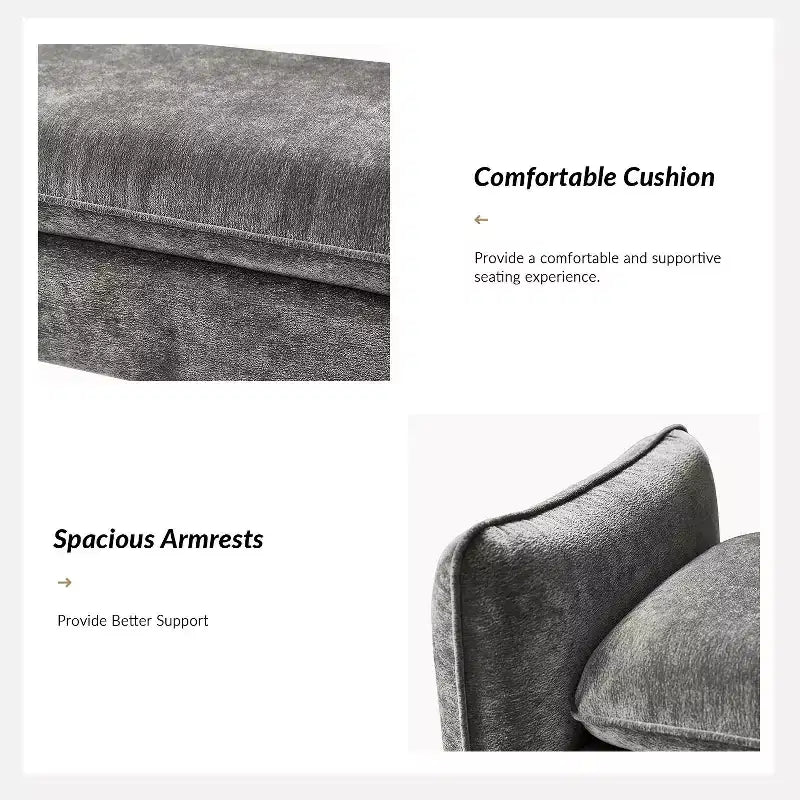 Panca imbottita in tessuto ciniglia Donna Modern | ARTFUL LIVING DESIGN