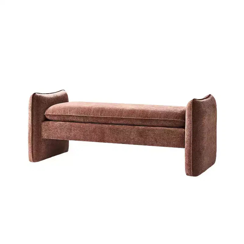 Panca imbottita in tessuto ciniglia Donna Modern | ARTFUL LIVING DESIGN