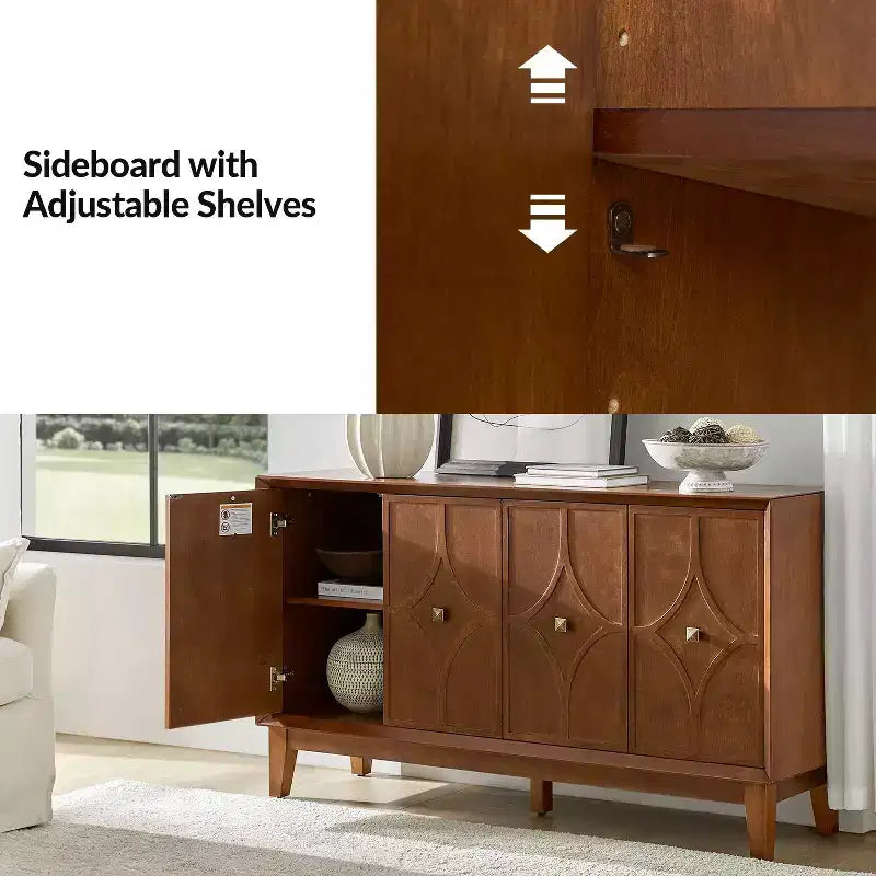 Elvira Credenza Larga 60 con Ripiani Regolabili|ARTFUL LIVING DESIGNS-NOCE