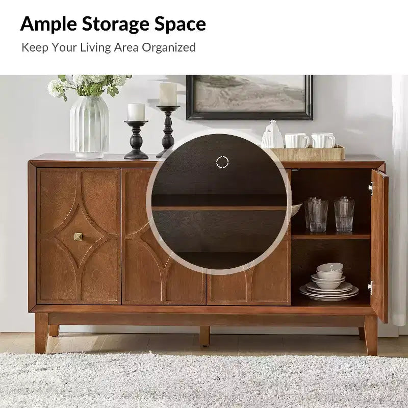 Elvira Credenza Larga 60 con Ripiani Regolabili|ARTFUL LIVING DESIGNS-NOCE