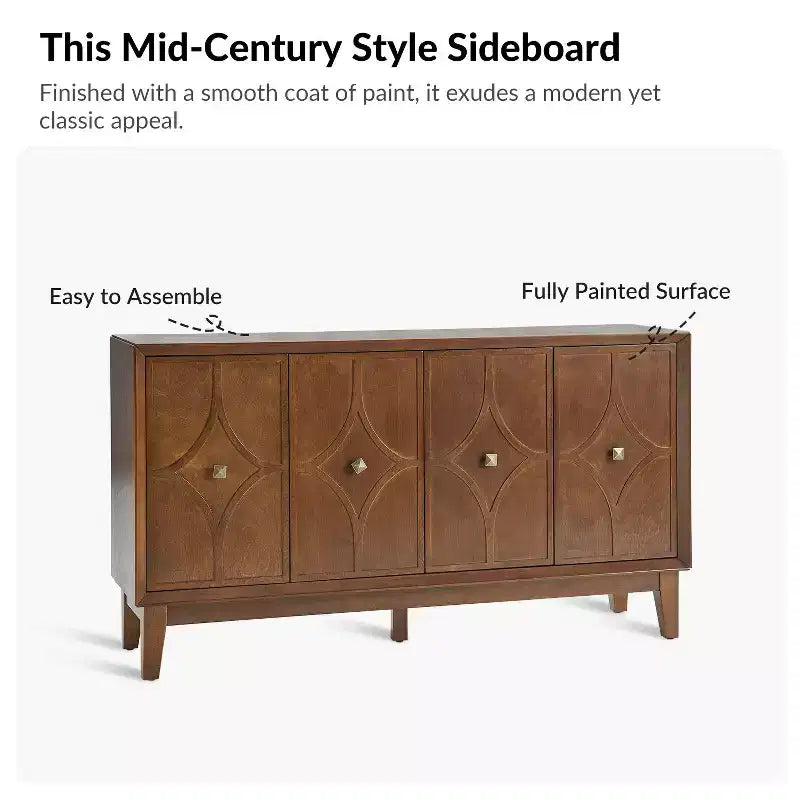 Elvira Credenza Larga 60 con Ripiani Regolabili|ARTFUL LIVING DESIGNS-NOCE