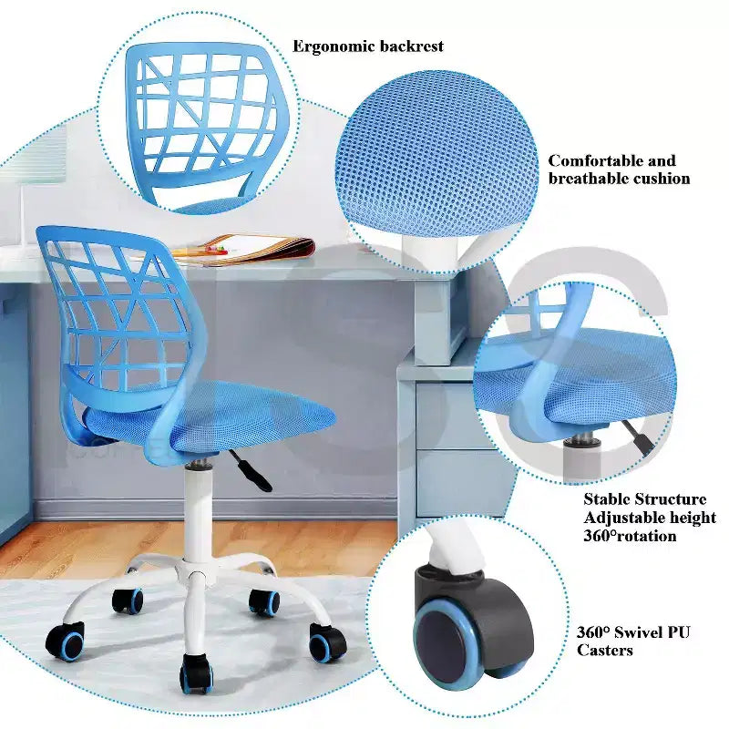Sedia da ufficio ergonomica Homy Casa con altezza regolabile e schienale in PP