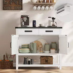 Tavolo da ingresso stile rustico, credenza a 2 ante e console con 2 cassetti per cucina/corridoio/soggiorno