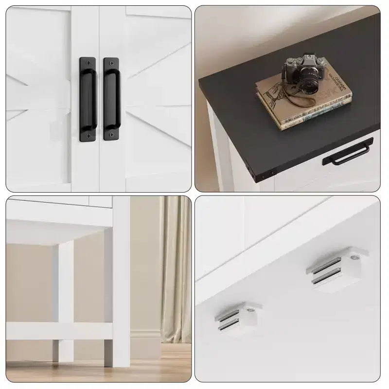 Tavolo da ingresso stile rustico, credenza a 2 ante e console con 2 cassetti per cucina/corridoio/soggiorno