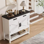 Tavolo da ingresso stile rustico, credenza a 2 ante e console con 2 cassetti per cucina/corridoio/soggiorno