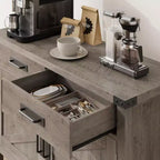 Tavolo da ingresso stile rustico, credenza a 2 ante e console con 2 cassetti per cucina/corridoio/soggiorno