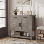 Tavolo da ingresso stile rustico, credenza a 2 ante e console con 2 cassetti per cucina/corridoio/soggiorno