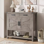 Tavolo da ingresso stile rustico, credenza a 2 ante e console con 2 cassetti per cucina/corridoio/soggiorno