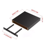 Mensole galleggianti FurnitureR, set da 3 per parete, mensole rustiche in legno da parete per bagno, camera da letto, soggiorno, cucina, nero