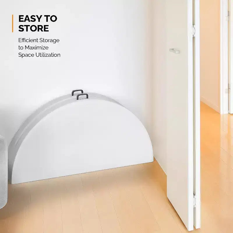 VINGLI Tavolo Commerciale Pieghevole Rotondo Bianco 5 FT, Tavolo da Pranzo in Plastica Portatile da 60 Pollici per Cucina Feste Matrimoni Eventi, Confezione da 1
