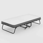 Lettino Pieghevole FurnitureR con Materasso in Memory Foam da 5 Pollici, Letto Pieghevole Stretto da 75x30 cm con Rotelle, Struttura Robusta in Metallo