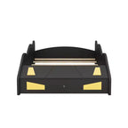 Letto a piattaforma per bambini a forma di auto da corsa, struttura del letto a forma di auto in legno con contenitore e ruote per bambini e bambine