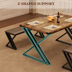 Tavolo da pranzo con 2 panche, set tavolo da cucina per 4 persone, moderna zona colazione con panca imbottita, set tavolo da pranzo, tavolo lungo 110 cm