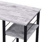 Scrivania da ufficio Okak 47IN dal design minimalista con 2 ripiani, scrivania con struttura in metallo rinforzato, scrivania per computer per camera da letto, soggiorno, studio