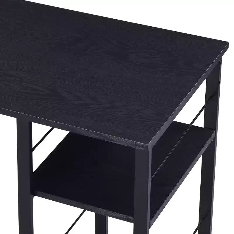 Scrivania da ufficio Okak 47IN dal design minimalista con 2 ripiani, scrivania con struttura in metallo rinforzato, scrivania per computer per camera da letto, soggiorno, studio