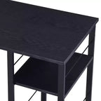 Scrivania da ufficio Okak 47IN dal design minimalista con 2 ripiani, scrivania con struttura in metallo rinforzato, scrivania per computer per camera da letto, soggiorno, studio