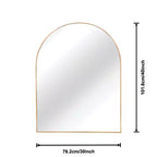Specchio da bagno ad arco Okak 30X40 pollici con cornice in alluminio, specchio da parete ad alta riflessione, specchio ad arco per bagno, cabina armadio