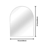 Specchio da bagno ad arco Okak 30X40 pollici con cornice in alluminio, specchio da parete ad alta riflessione, specchio ad arco per bagno, cabina armadio