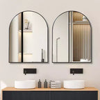 Specchio da bagno ad arco Okak 30X40 pollici con cornice in alluminio, specchio da parete ad alta riflessione, specchio ad arco per bagno, cabina armadio