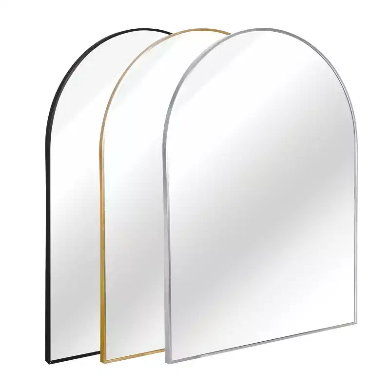 Specchio da bagno ad arco Okak 30X40 pollici con cornice in alluminio, specchio da parete ad alta riflessione, specchio ad arco per bagno, cabina armadio