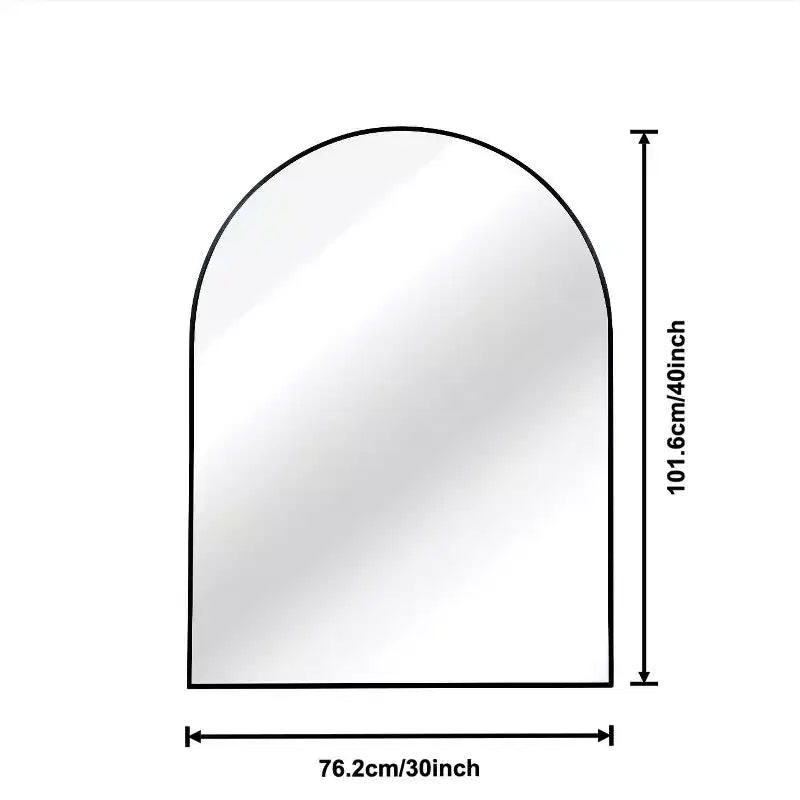 Specchio da bagno ad arco Okak 30X40 pollici con cornice in alluminio, specchio da parete ad alta riflessione, specchio ad arco per bagno, cabina armadio