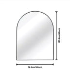 Specchio da bagno ad arco Okak 30X40 pollici con cornice in alluminio, specchio da parete ad alta riflessione, specchio ad arco per bagno, cabina armadio