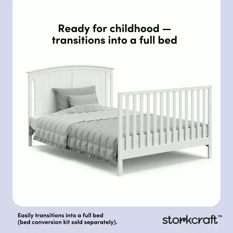 Lettino convertibile e fasciatoio Storkcraft Steveston 5-in-1 con cassetto