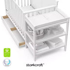 Lettino convertibile e fasciatoio Storkcraft Steveston 5-in-1 con cassetto