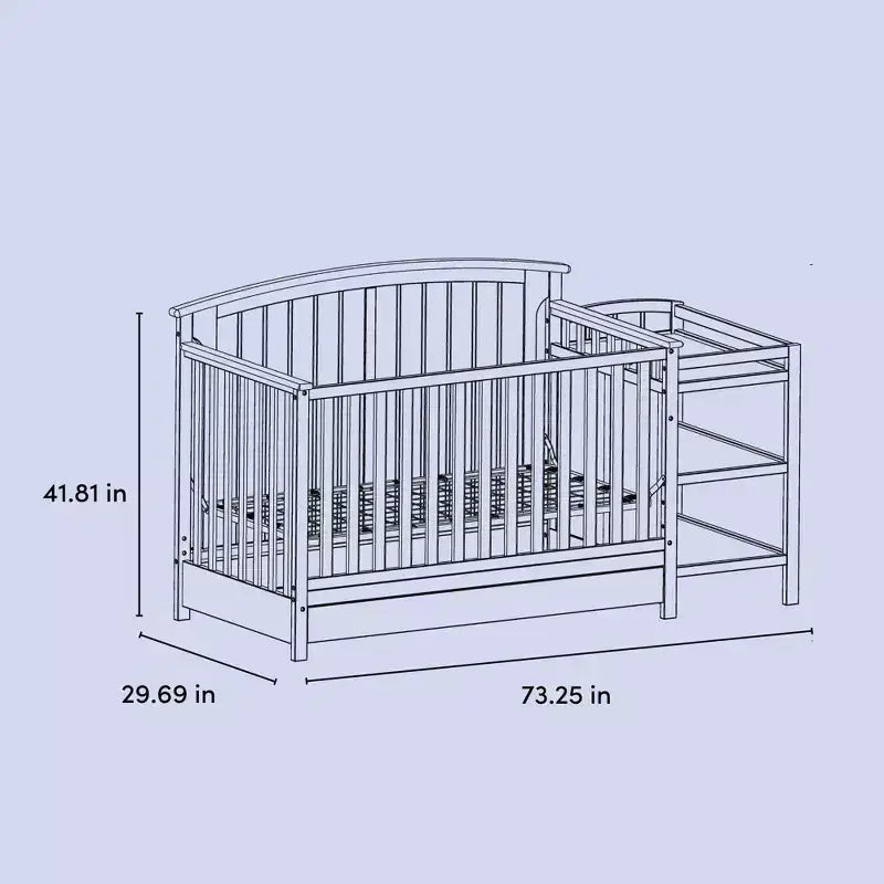 Lettino convertibile e fasciatoio Storkcraft Steveston 5-in-1 con cassetto