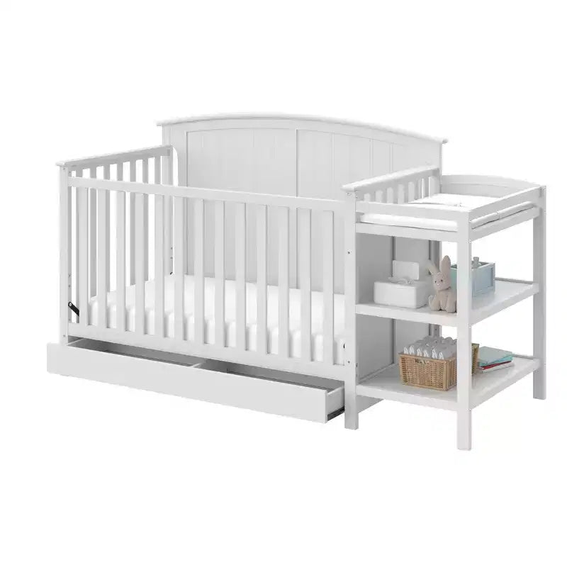 Lettino convertibile e fasciatoio Storkcraft Steveston 5-in-1 con cassetto