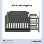 Lettino convertibile e fasciatoio Storkcraft Steveston 5-in-1 con cassetto