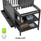 Lettino convertibile e fasciatoio Storkcraft Steveston 5-in-1 con cassetto
