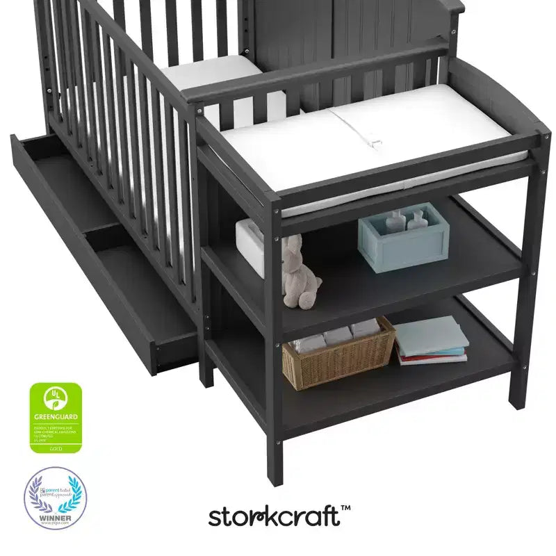 Lettino convertibile e fasciatoio Storkcraft Steveston 5-in-1 con cassetto