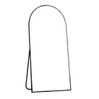 HomeRoots 71 Specchio intero con cornice in metallo nero ad arco autoportante