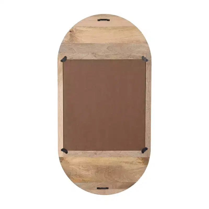 Specchio da parete in legno boho - Cornice marrone lavorata a mano - Accento decorativo rustico per la casa, l'ufficio, la camera da letto e il soggiorno - 1 marrone