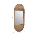 Specchio da parete in legno boho - Cornice marrone lavorata a mano - Accento decorativo rustico per la casa, l'ufficio, la camera da letto e il soggiorno - 1 marrone