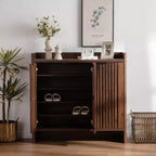 GDFStudio Mobile Scarpiera Moderno Hahn in Legno con Ripiani Regolabili e Ante a Persiana Traspiranti
