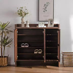 GDFStudio Mobile Scarpiera Moderno Hahn in Legno con Ripiani Regolabili e Ante a Persiana Traspiranti