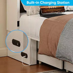 Cassettone letto a scomparsa Mjkone Full/Queen Size con contenitore, SENZA MATERASSO