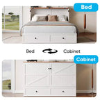 Cassettone letto a scomparsa Mjkone Full/Queen Size con contenitore, SENZA MATERASSO