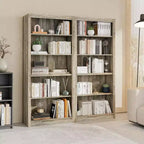 Libreria moderna a 5 ripiani, libreria in legno alta 180 cm con vani aperti, scaffali espositivi da terra
