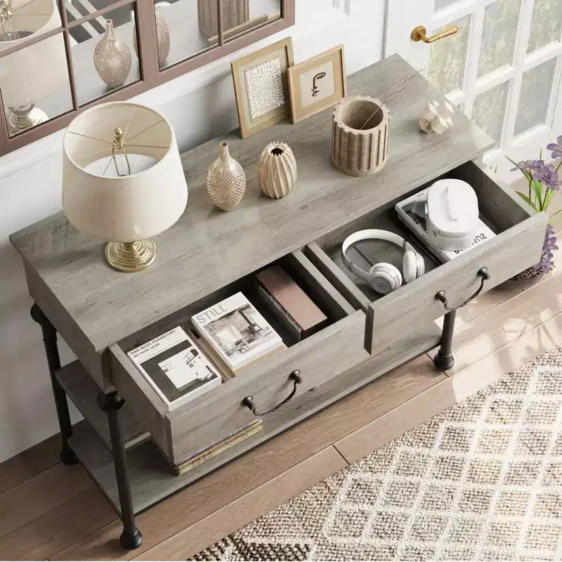 Tavolino consolle con 2 cassetti (per soggiorno/ingresso/corridoio)